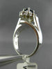ESTATE WIDE .96CT DIAMOND & SAPPHIRE 14KT WHITE GOLD OVAL FLOWER ENGAGEMENT RING