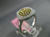 ESTATE WIDE .61CT FANCY DIAMOND 18KT TWO TONE GOLD 3D PAVE CIRCULAR CLASSIC RING