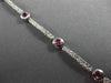 ESTATE 2.73CT DIAMOND & RUBY 14KT WHITE GOLD CLASSIC SEMI BEZEL TENNIS BRACELET