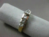 ESTATE 1.04CT DIAMOND 14KT Y&W GOLD PRINCESS CUT PYRAMID ANNIVERSARY RING #1187