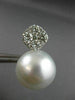 ESTATE EXTRA LARGE 1.65CT & AAA SOUTH SEA PEARL DIAMOND 18KT WHITE GOLD EARRINGS