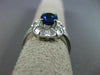 ESTATE 2.56CT DIAMOND & EXTRA FACET SAPPHIRE 18K WHITE GOLD OVAL ENGAGEMENT RING