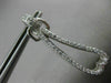 ESTATE .70CT DIAMOND 14KT WHITE GOLD 3D ELONGATED OPEN HEART HANGING EARRINGS