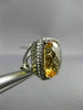 ESTATE LARGE 14.21CT DIAMOND & CITRINE 14KT BLACK GOLD 3D HALO FILIGREE EARRINGS