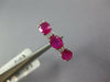 1.18CT DIAMOND & AAA RUBY 18K WHITE GOLD 3D OVAL & ROUND 3 STONE ANNIVERSARY ING