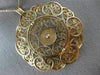 ANTIQUE EXTRA LARGE 14KT ROSE GOLD CLASSIC FLOWER CIRCLE FILIGREE PENDANT #21874