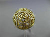 ESTATE WIDE .55CT DIAMOND 14KT YELLOW GOLD 3D OPEN FILIGREE DOME SHAPE FUN RING
