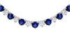 25.93CT DIAMOND & AAA SAPPHIRE 14KT WHITE GOLD ROUND GRADUATING TENNIS NECKLACE