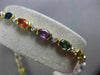 ESTATE 13.19CT DIAMOND & MULTI COLOR SAPPHIRE 18KT 2 TONE GOLD TENNIS BRACELET