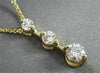 ESTATE .55CT ROUND DIAMONDS 14K GOLD PAST PRESENT FUTURE 3 STONE PENDANT #10479