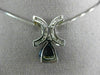 ANTIQUE 2.36CT DIAMOND & AAA SAPPHIRE 18K WHITE GOLD 3D TRILLION PENDANT #10391