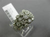 ESTATE WIDE .75CT DIAMOND 14KT WHITE GOLD 3D MULTI ROW MILGRAIN HANDCRAFTED RING