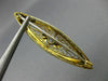 ANTIQUE .20CT OLD MINE DIAMOND 14K WHITE GOLD 3D OPEN FILIGREE PIN BROOCH #18967