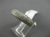 ESTATE WIDE 1.02CT DIAMOND 14KT WHITE GOLD 3D MULTI ROW HEART ANNIVERSARY RING