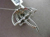 ESTATE LARGE 1.45CT DIAMOND 14KT WHITE & BLACK GOLD 3D DOUBLE UMBRELLA PENDANT