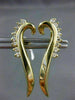 ESTATE .32CT DIAMOND 14KT YELLOW GOLD 3D CLASSIC SEA HORSE STUD EARRINGS #16772