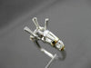 ESTATE .35CT DIAMOND 14K TWO TONE GOLD 6 PRONG SEMI MOUNT ENGAGEMENT RING #23412