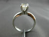 ANTIQUE WIDE .63CT OLD MINE DIAMOND PLATINUM SOLITAIRE ENGAGEMENT RING #19260