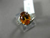 ESTATE 1.82CT DIAMOND & CITRINE 14KT WHITE GOLD 3 STONE PAST PRESENT FUTURE RING