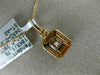 ESTATE .49CT DIAMOND 18KT ROSE GOLD 3D ROUND & BAGUETTE HALO CLUSTER PENDANT