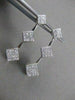 ESTATE LARGE 1.0CT DIAMOND 14KT WHITE GOLD JOURNEY HANGING EARRINGS #17150