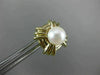 ESTATE AAA SOUTH SEA PEARL 14KT YELLOW GOLD 3D ROUND SQUARE STUD EARRINGS #26241
