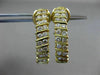 ESTATE LARGE 1.36CT DIAMOND 14KT YELLOW GOLD TWO ROW UMBRELLA HANGING EARRINGS