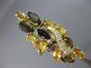 ESTATE LARGE 2.66CT DIAMOND & MULTI GEM 14KT YELLOW GOLD ELONGATED LEAF FUN RING