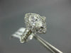 ESTATE 1.32CT DIAMOND 14K WHITE GOLD MARQUISE & ROUND HALO ENGAGEMENT RING #1542