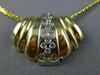 ESTATE LARGE .60CT DIAMOND 14KT WHITE & YELLOW GOLD CLASSIC SLIDE PENDANT #2708