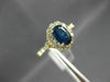 ESTATE 1.47CT DIAMOND & AAA SAPPHIRE 14KT YELLOW GOLD OVAL HALO ENGAGEMENT RING