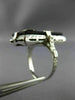 ANTIQUE LARGE .04CT DIAMOND AAA ONYX 14K WHITE GOLD 3D FILIGREE LION RING #26429