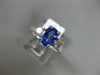 1.63CT ROUND DIAMOND & AAA OVAL TANZANITE 14K WHITE GOLD 3 STONE ENGAGEMENT RING