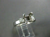 ESTATE .50CT DIAMOND 14KT WHITE GOLD SQUARE SEMI MOUNT ENGAGEMENT RING #1275
