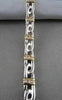 ESTATE WIDE 8mm 14KT TWO TONE 1.0CTW DIAMOND BRACELET
