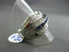ESTATE WIDE 1.15CT DIAMOND & AAA SAPPHIRE 14KT WHITE GOLD INFINITY RING STUNNING