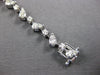 ESTATE 3.84CT DIAMOND 14K WHITE GOLD 3D ROUND CLASSIC MULTI LEAF TENNIS BRACELET