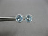 2.25CT DIAMOND & AAA BLUE TOPAZ 14KT WHITE GOLD ROUND CLASSIC HALO STUD EARRINGS