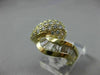 ESTATE WIDE .90CT ROUND & BAGUETTE DIAMOND 14K YELLOW GOLD 3D INFINITY LOVE RING