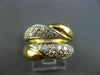 ESTATE WIDE 1.40CT DIAMOND 18KT YELLOW GOLD 2 ROW INSERT RING E/F VVS #10033