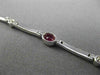 ESTATE 1.71CT DIAMOND & AAA RUBY 14KT WHITE GOLD 3D ETOILE BEZEL TENNIS BRACELET