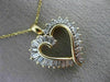 ESTATE .26CT DIAMOND 14KT YELLOW GOLD 3D CLASSIC SOLITAIRE HEART PENDANT #1760