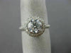 GIA CERTIFIED 1.82CT DIAMOND 14KT WHITE GOLD CLASSIC DOUBLE HALO ENGAGEMENT RING