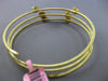 ESTATE WIDE .73CT DIAMOND 14KT YELLOW GOLD FLOWER FLEXIBLE SNAKE BANGLE BRACELET