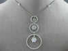 LARGE 2.05CT DIAMOND 18K WHITE GOLD 3D CIRCLE OF LIFE FLOWER BY THE YARD PENDANT