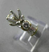 ESTATE .90CTW DIAMOND 18KT WHITE & YELLOW GOLD 3D SEMI MOUNT RING F/G VVS #21093