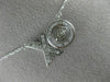 ESTATE .15CT DIAMOND 14K WHITE GOLD 3D DANCING DIAMOND XO FLOATING LOVE NECKLACE