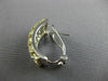 ESTATE WIDE 5.22CT WHITE & FANCY YELLOW DIAMOND 18KT 2 TONE GOLD 3 ROW EARRINGS