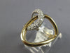 ESTATE .31CT DIAMOND 14KT WHITE & YELLOW GOLD 3D CLASSIC LOVE KNOT FUN LOVE RING