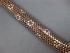 WIDE 58.78CT DIAMOND & AAA SMOKEY TOPAZ 14KT ROSE GOLD ETERNITY TENNIS NECKLACE